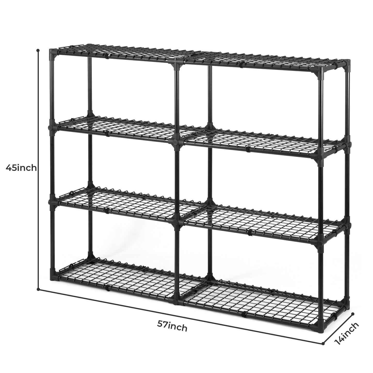 4-SHELF WIRE RACK WITH COVER(2PACK)