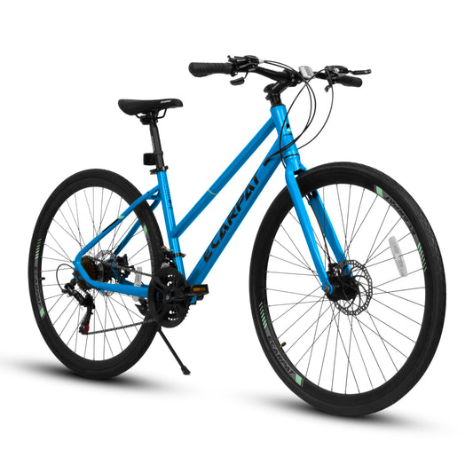 A28250 700Cx35 Road Bike with Aluminum Alloy Wheels, 21-Speed Gear System, Disc Brakes, Wide Tires – Ideal for Urban Commuting and Student Transportation