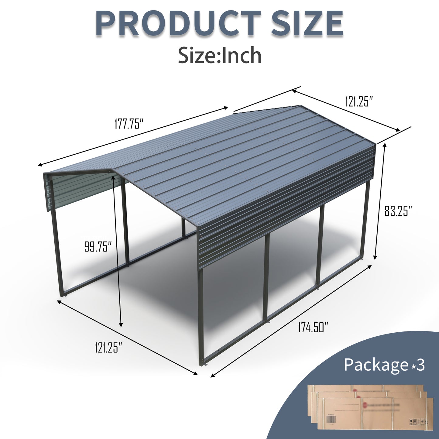 Outdoor Carport, 10 X 15 FT Carport, Heavy Duty Carport Canopy with Galvanized Steel Roof and Frame, Metal Carport Large Garage for Driveway Car, Truck