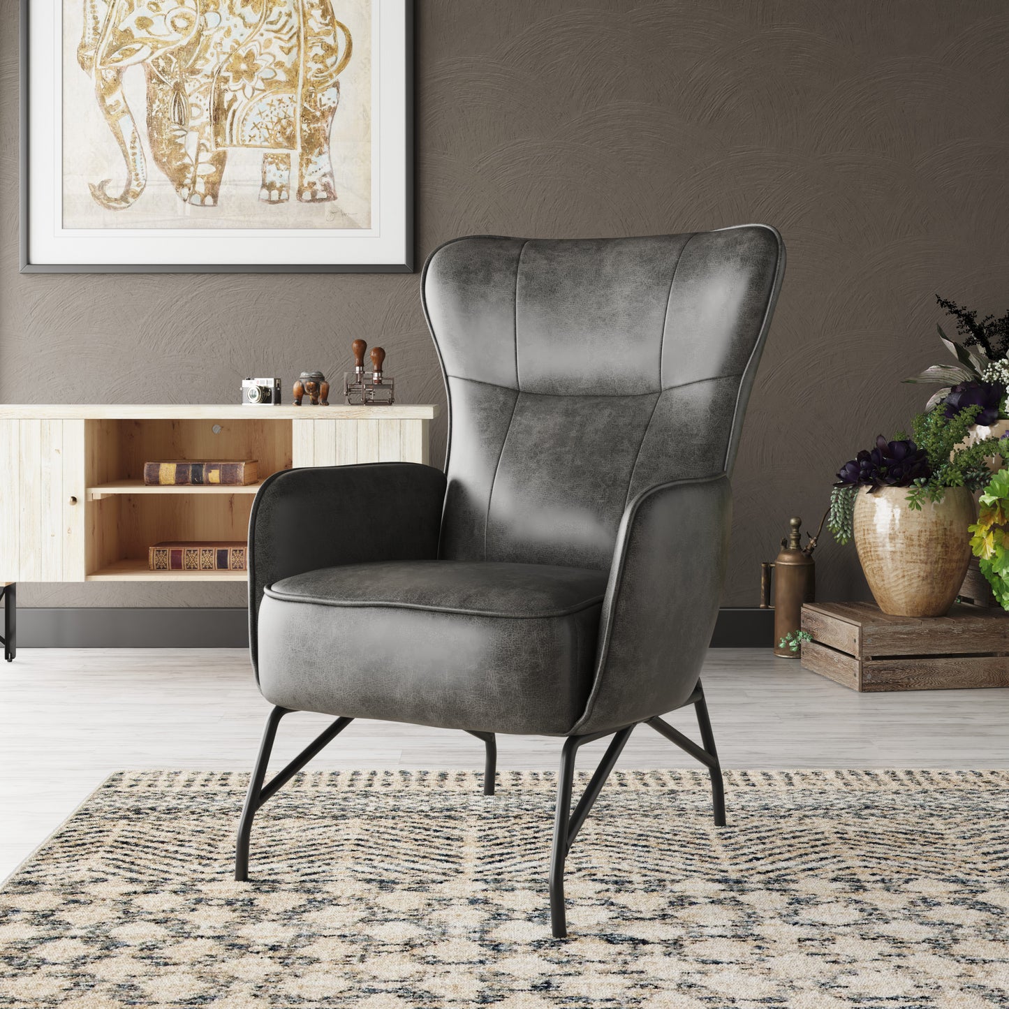 Gray Accent Chair