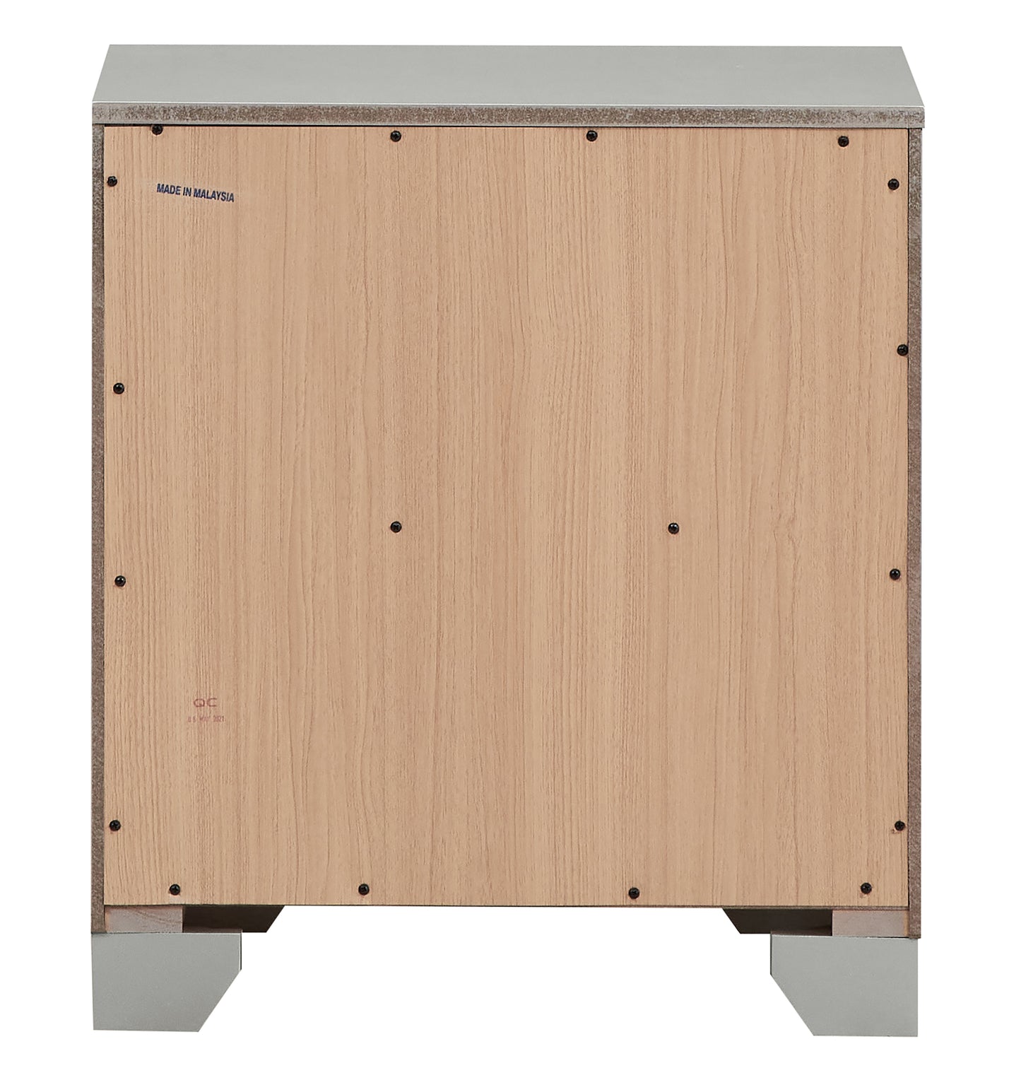 Elegant Silver Champagne Accent Table