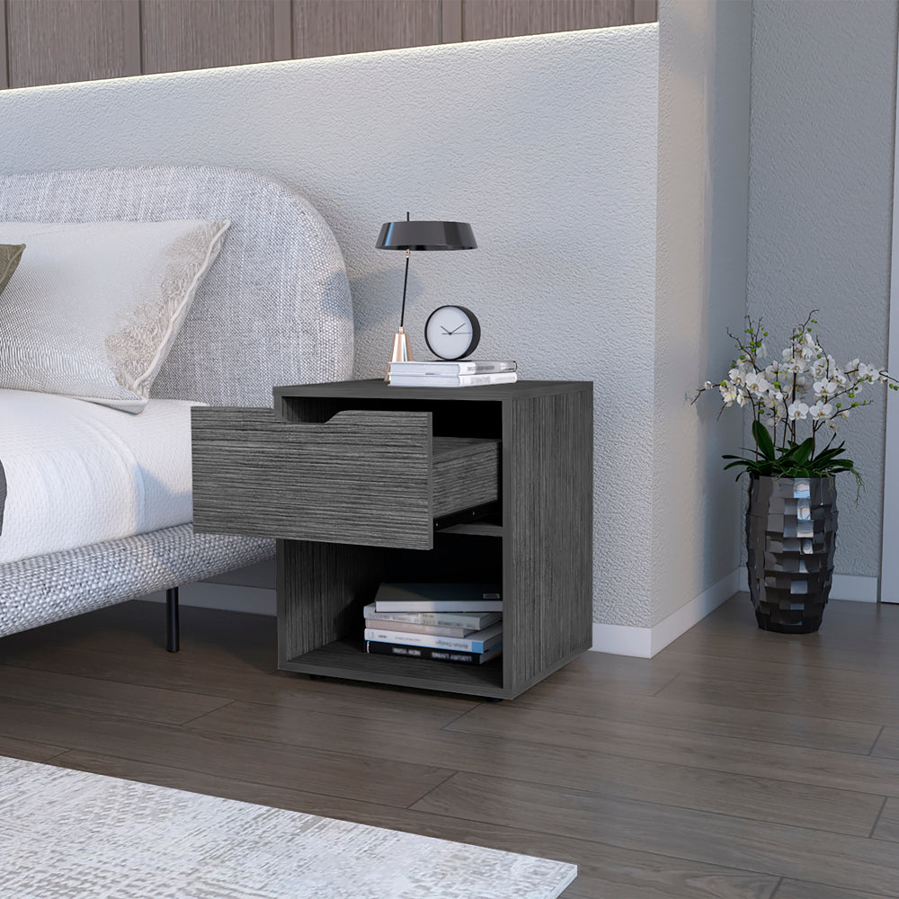 Nightstand Altheimer, Bedroom, Light Gray
