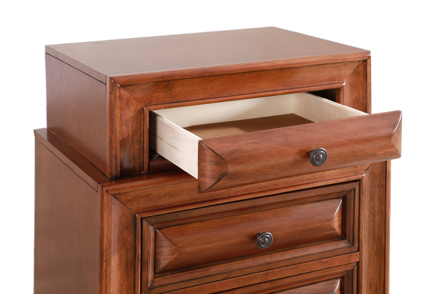 Charming Oak Nightstand With Curved Fronts