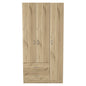 Three Door Armoire Clark, Bedroom, Light Oak / Black