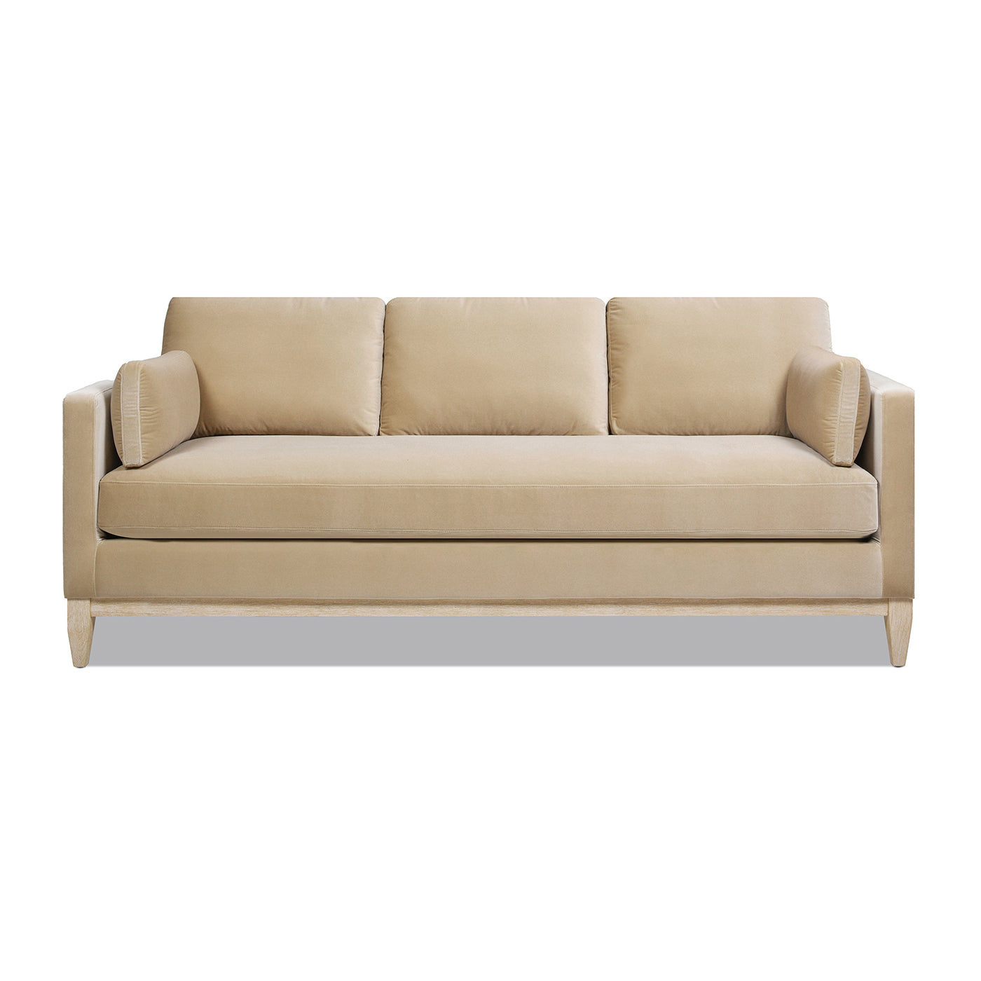 Knox 84" Modern Farmhouse Sofa, Fawn Brown Performance Velvet
