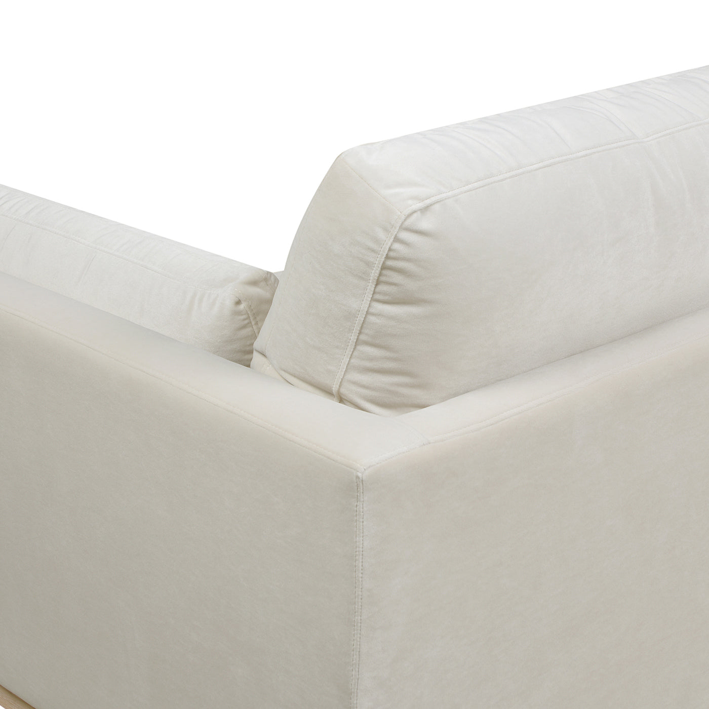 Knox 89" Modern Farmhouse Reversible Chaise Sectional Sofa, French Beige Performance Velvet