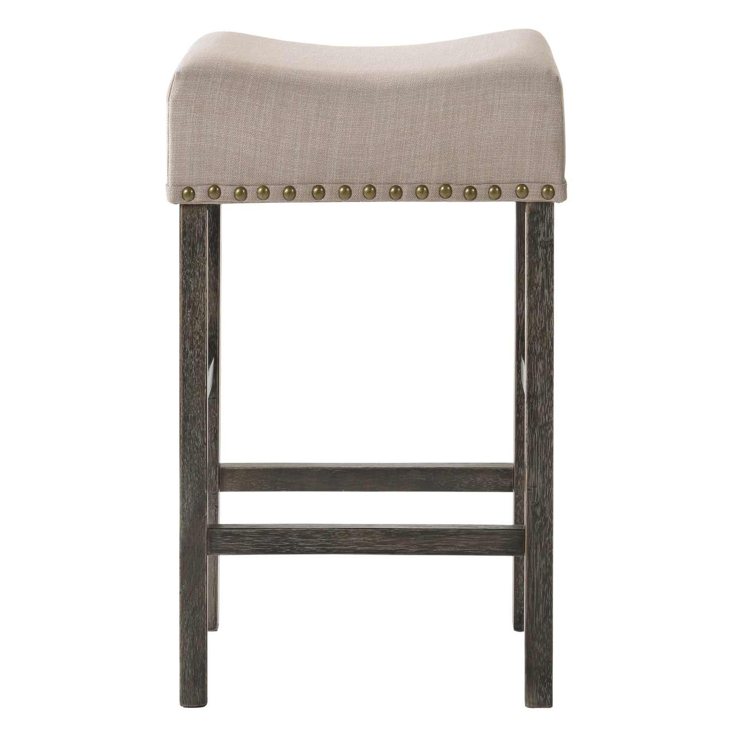 Tan and Weathered Grey Counter Height Stools (Set of 2)