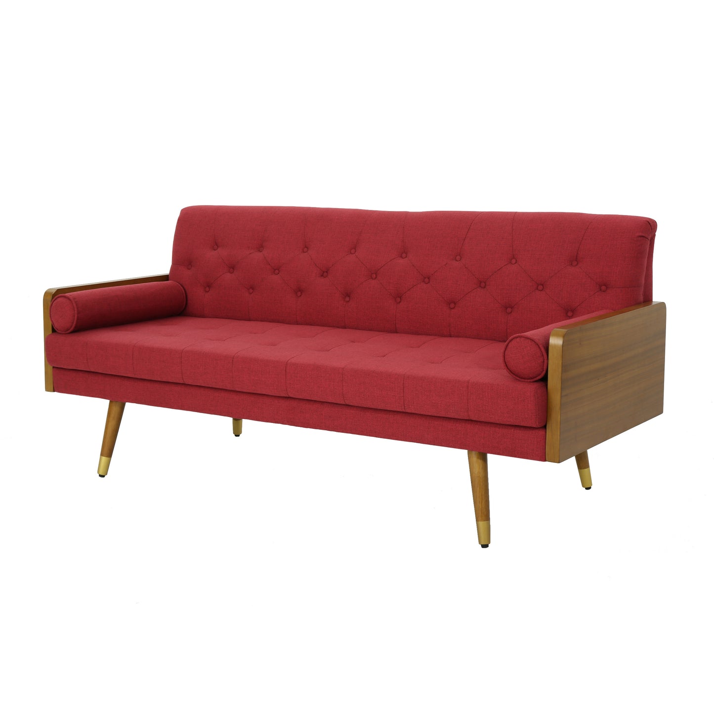 Aidan Mid Century Modern Tufted Fabric Sofa