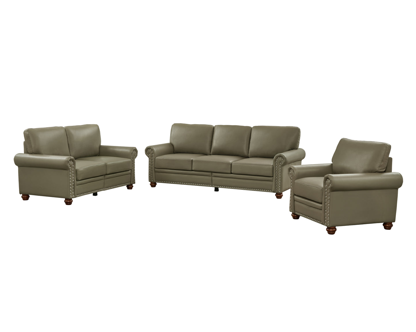 Living Room Sofa with Storage Sofa 1+2+3 Sectional Taupe Faux Leather