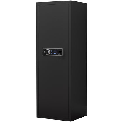 Heavey Duty,Large Size 5-8 Gun,Black Gun Cabinet with Electronic Password Keypad Lock,Unassembled Metal Rifle Gun Security Cabinet Safe Locker