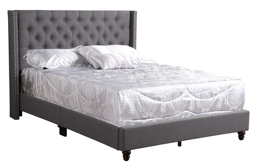 Elegant Gray Full Upholstered Bed