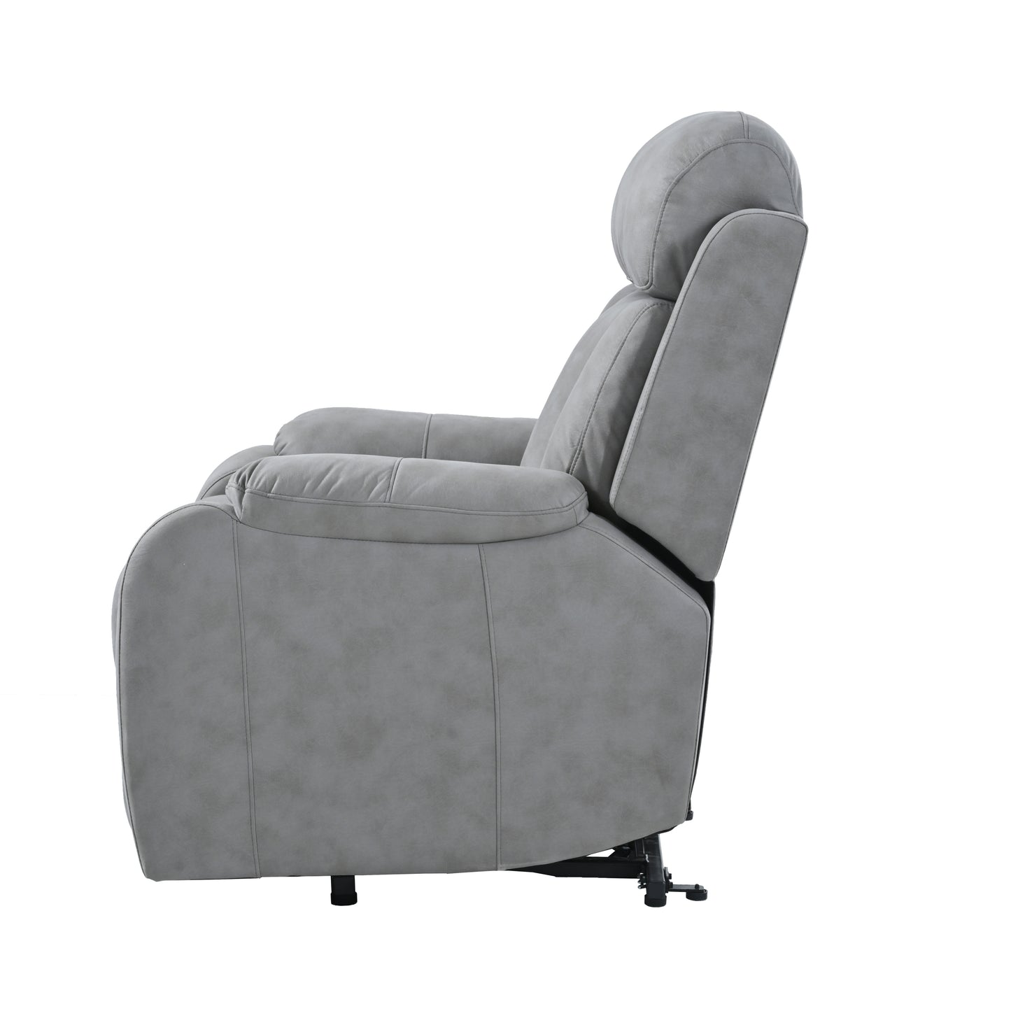 Electric Power Lift Recliner Chair for Elderly, Fabric Recliner Chair for Seniors, Home Theater Seating,Living Room Chair,Side Pocket, Remote Control (Light Gray)