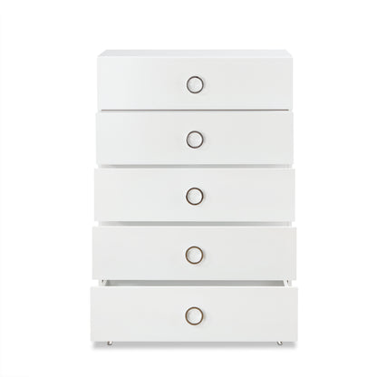 Elms White Finish Chest