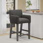 Upholstered 26 inch Counter Stool - Charcoal/Gray