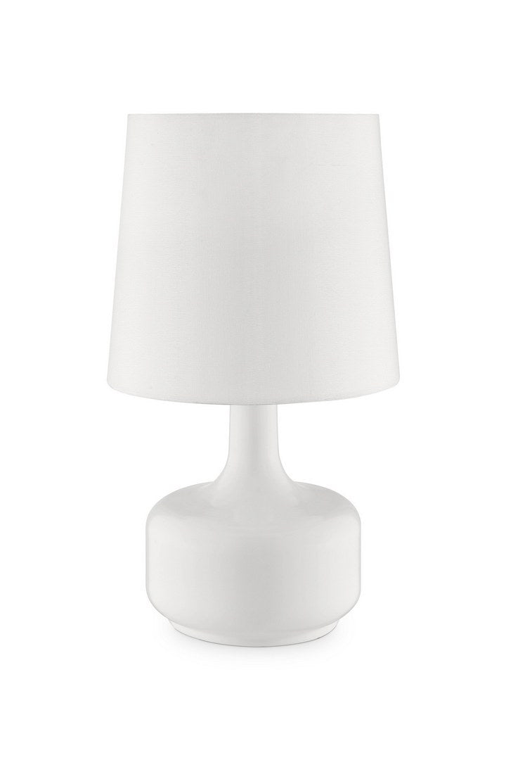 17.25' Tall 'Cheru' Modern Mid-Century Touch On Table Lamp, Powder White