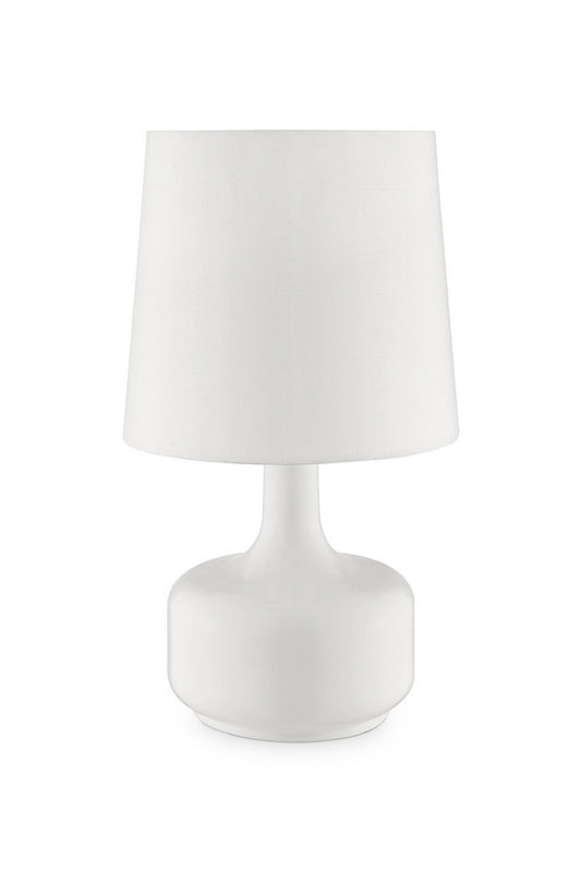 17.25' Tall 'Cheru' Modern Mid-Century Touch On Table Lamp, Powder White
