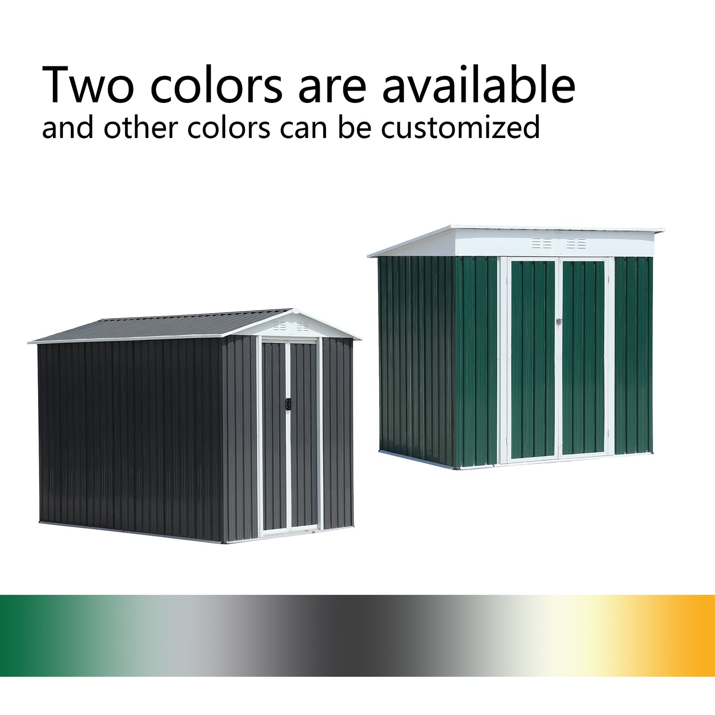 Outdoor Storage Sheds 6FTx4FT Pent Roof Green