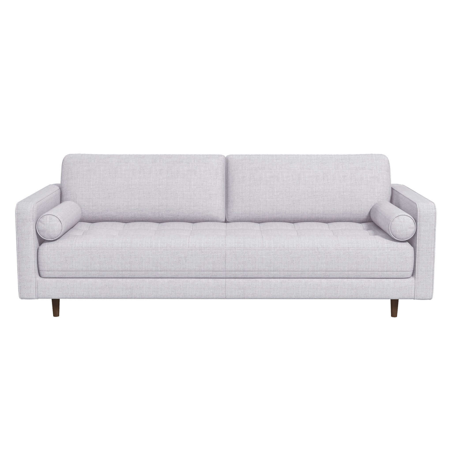 Anthony Light Grey Pillow Back Fabric Sofa