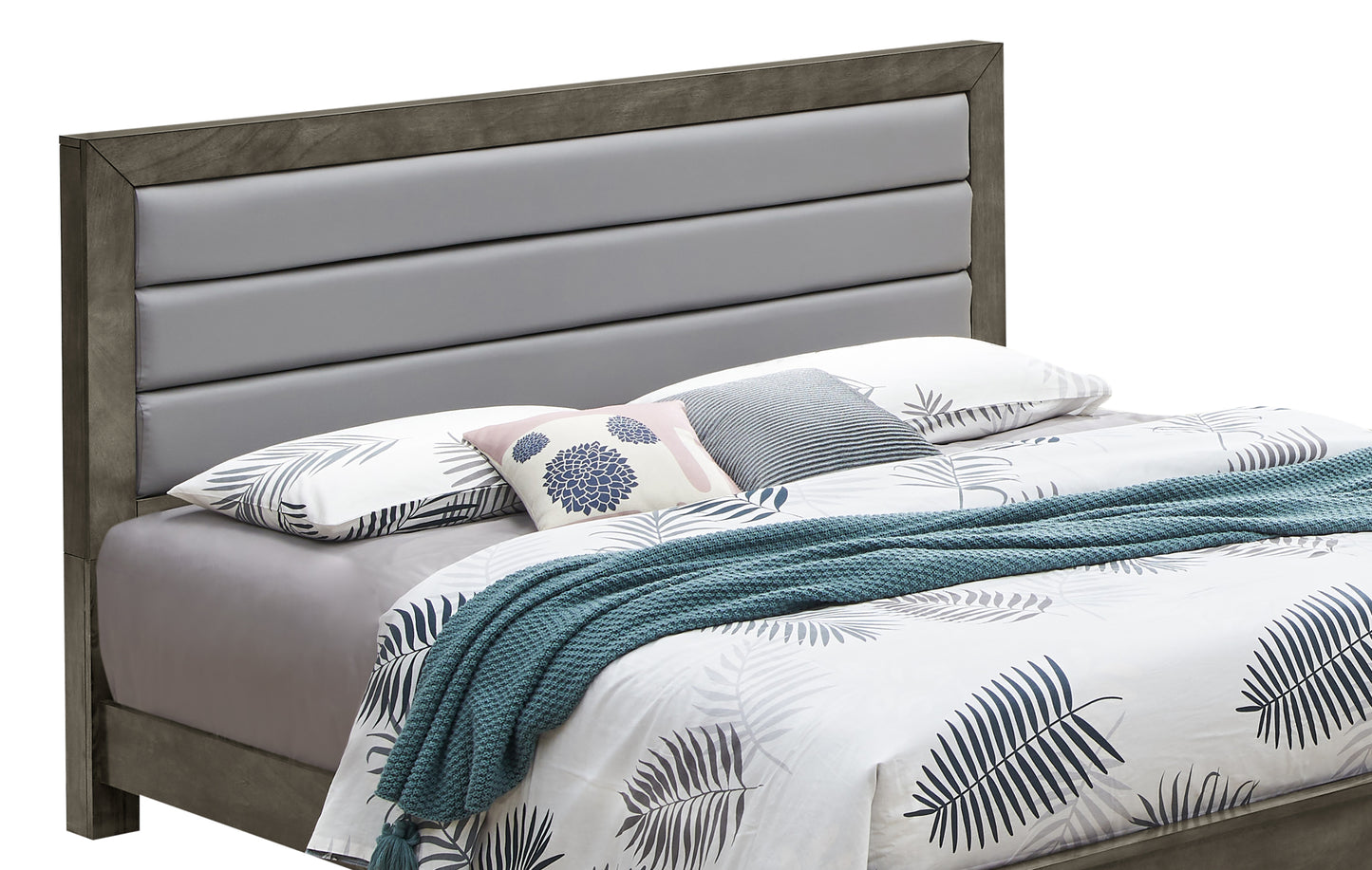 Stylish Gray Queen Bed With Robust Design