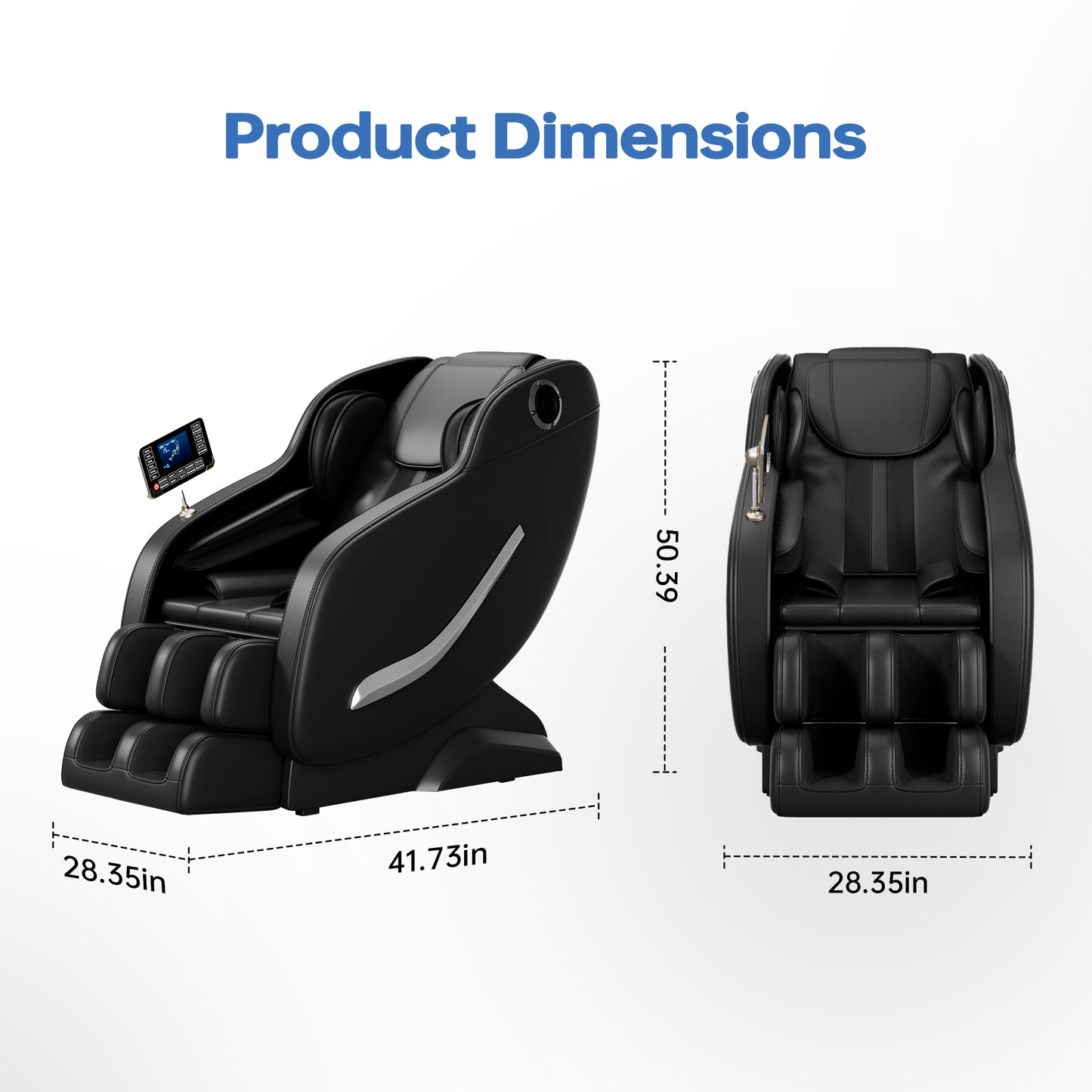 Full Body Massage Chair, Zero Gravity Mode, Deep Tissue Massage Chair, Foot Massage, 8 Fixed Massage Roller, LCD Touch Screen, Waist Heater, Bluetooth