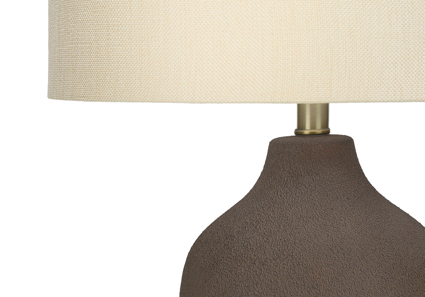 Lighting, 27"h, Table Lamp, Grey Ceramic, Beige Shade, Contemporary