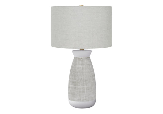 Lighting, 27"h, Table Lamp, Grey Ceramic, Grey Shade, Contemporary