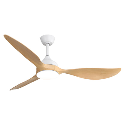 56 Inch Modern Ceiling Fans Dimmable LED Light Quiet DC Reversible Motor for Indoor & Outdoor