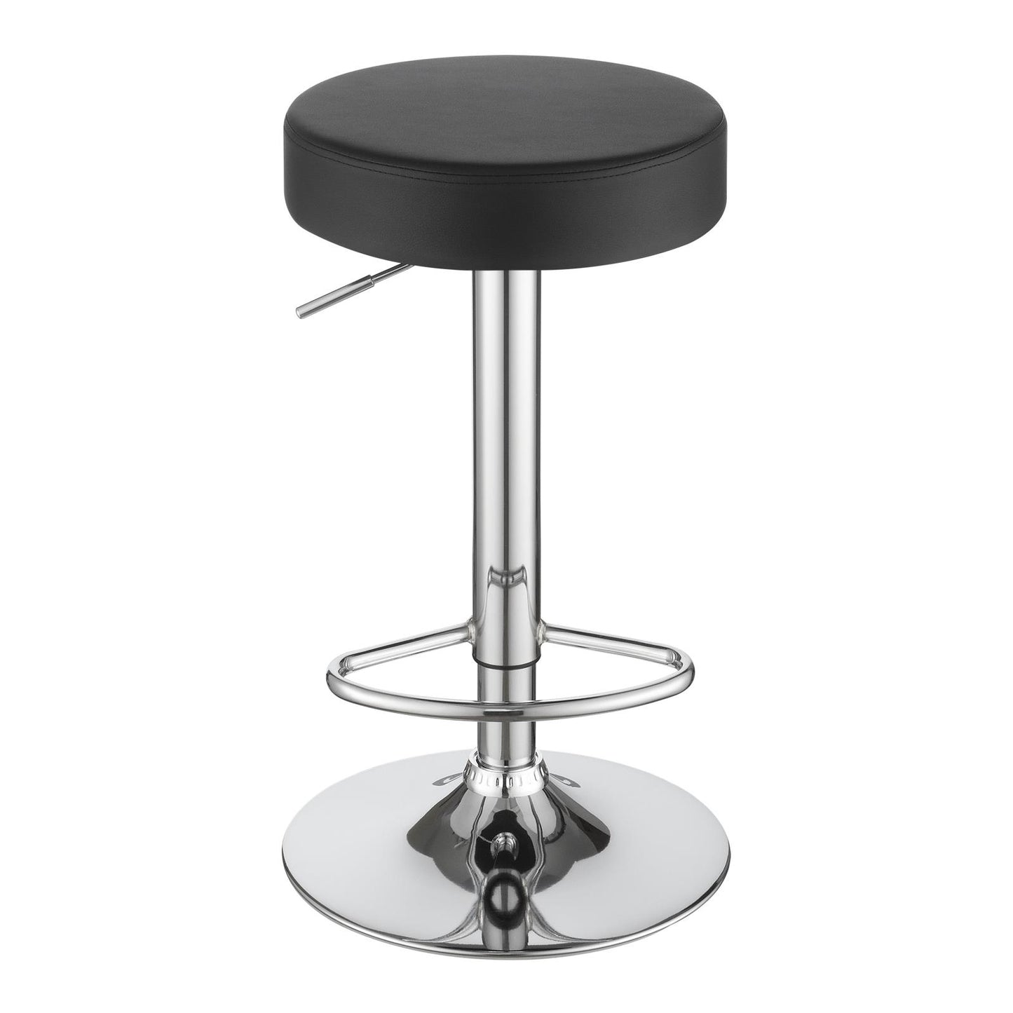 Black and Chrome Adjustable Hydraulic Bar Stool