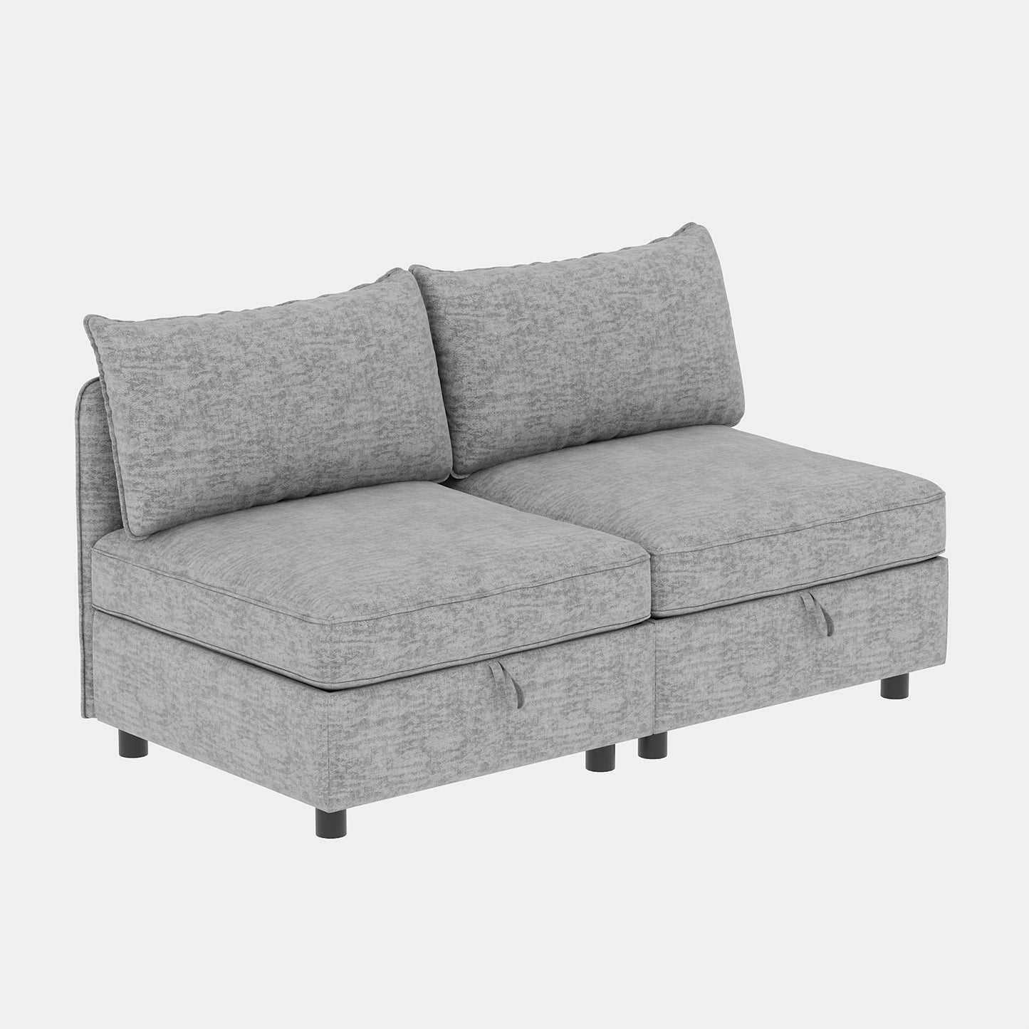 Modular Sectional Sofa, Convertible Sofa Seat With Storage, Sleeper Sectional Sofa Set, Fabric Flexible Modular Combinations for Living Room