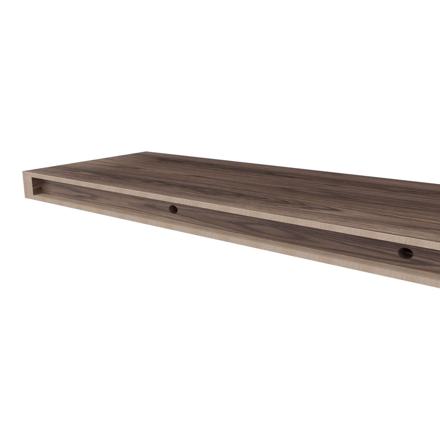 Iva Floating Shelf in Melamine x2, Cognac