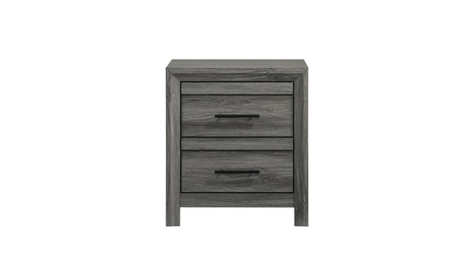 Denver Modern Style 2-Drawer Night stand Made with Wood in Gray