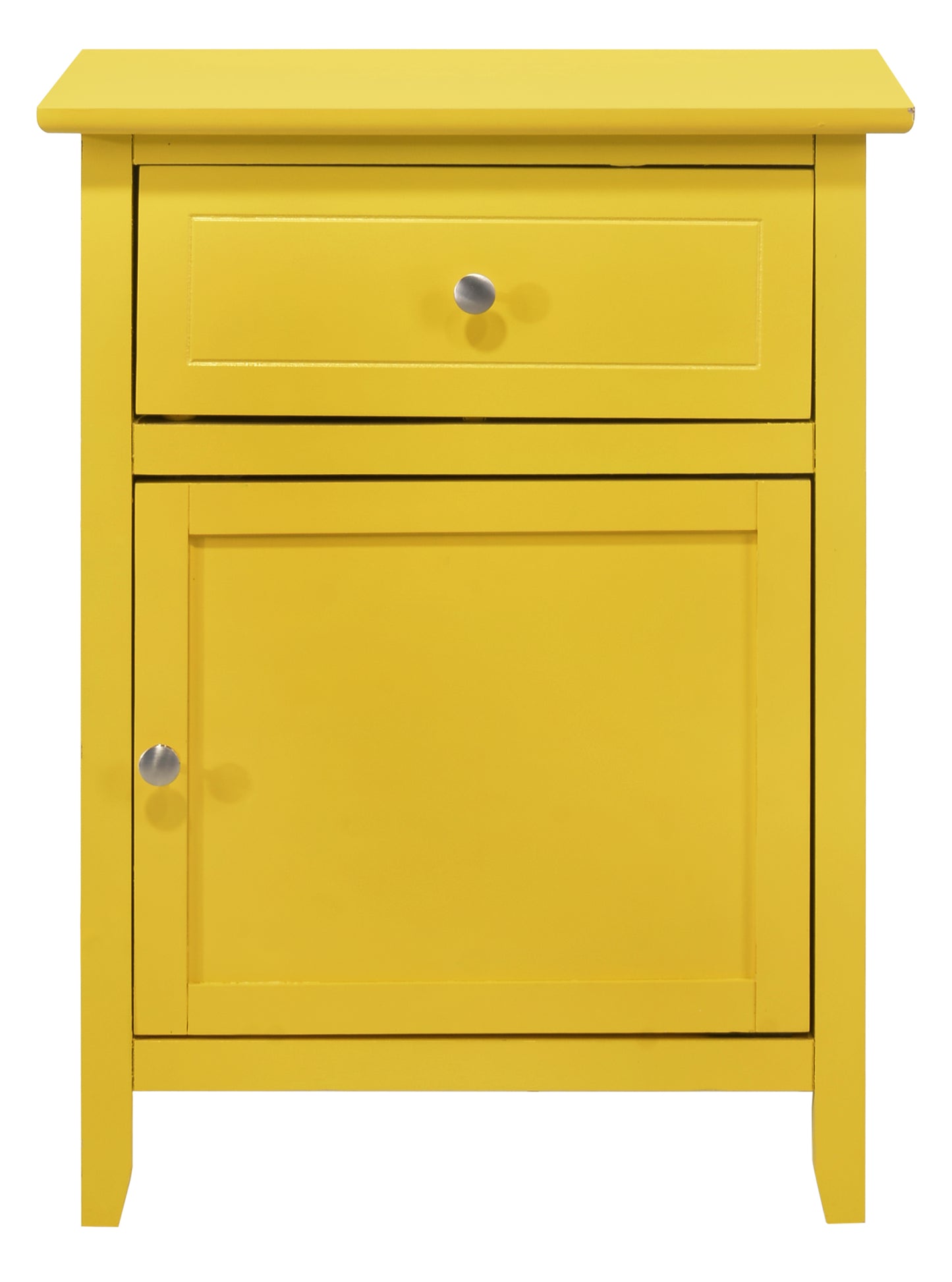 Vibrant Yellow Casual Nightstand