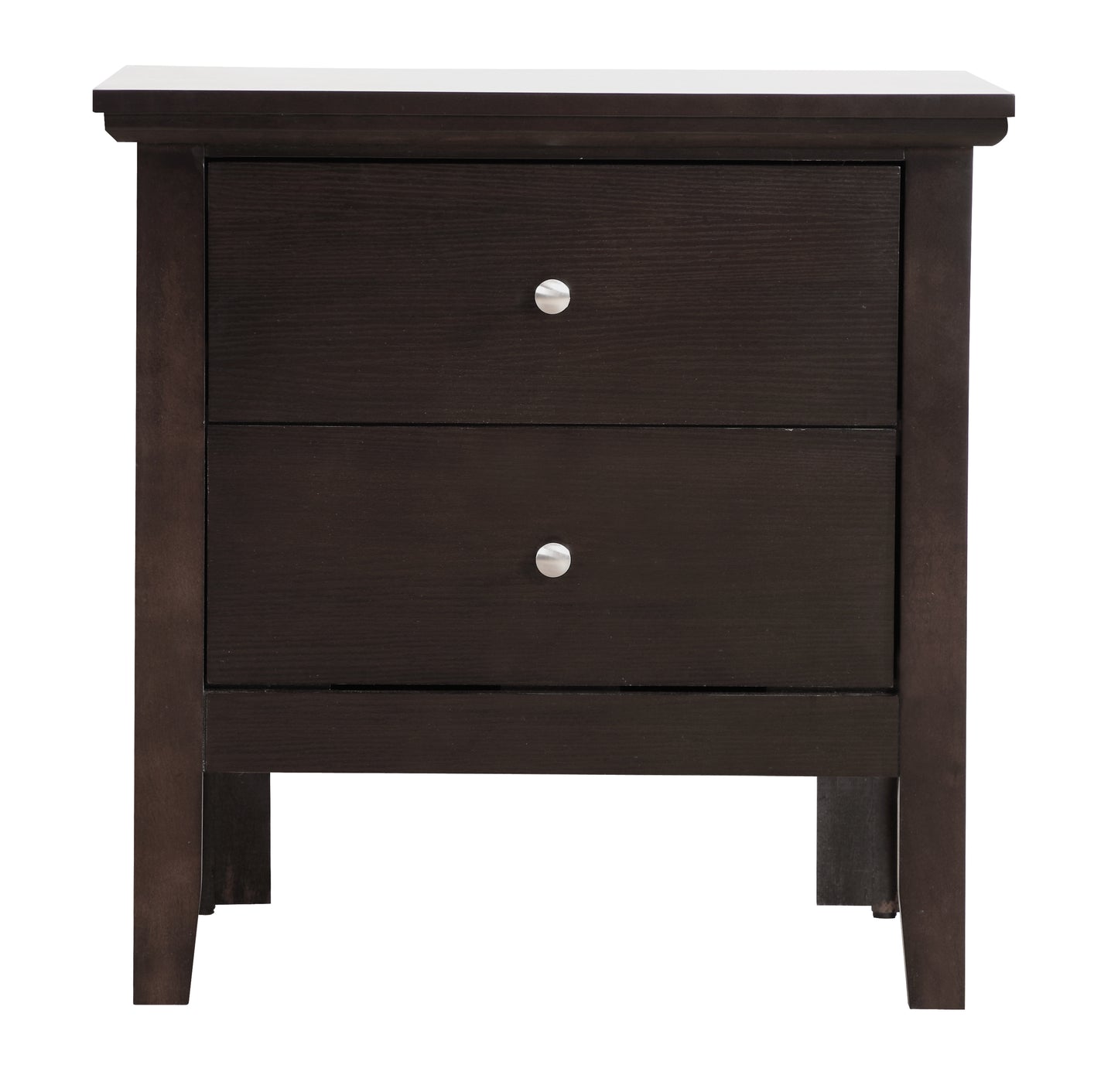 Chic Espresso Nightstand With Storage Drawers