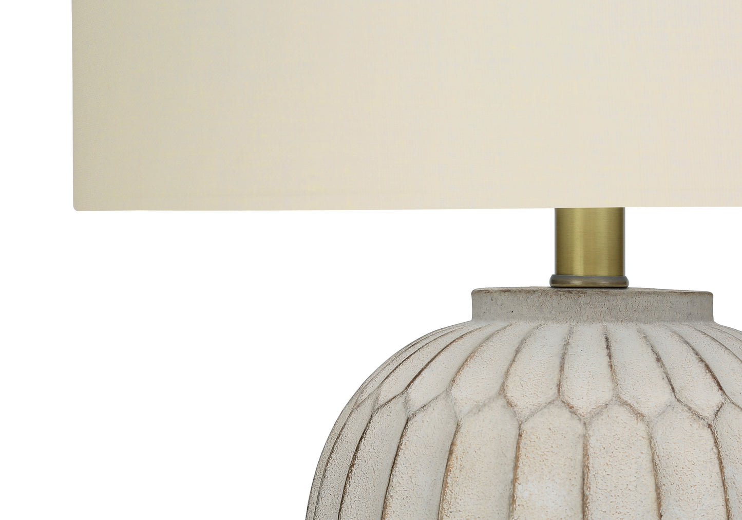 Lighting, 24"h, Table Lamp, Cream Resin, Ivory / Cream Shade, Transitional