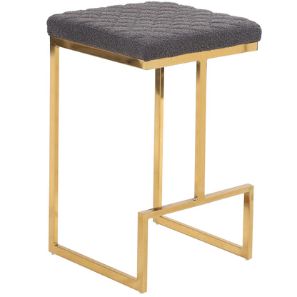 Joel Mid Century Modern Luxury Upholstered Stool