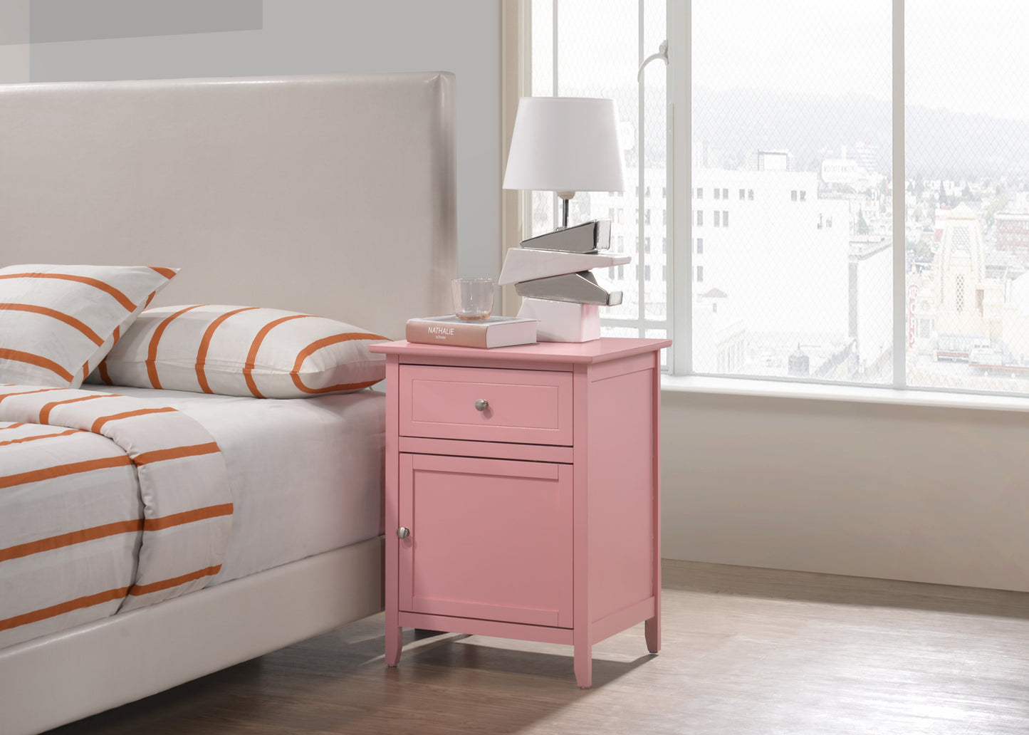 Charming Pink Nightstand For Casual Spaces