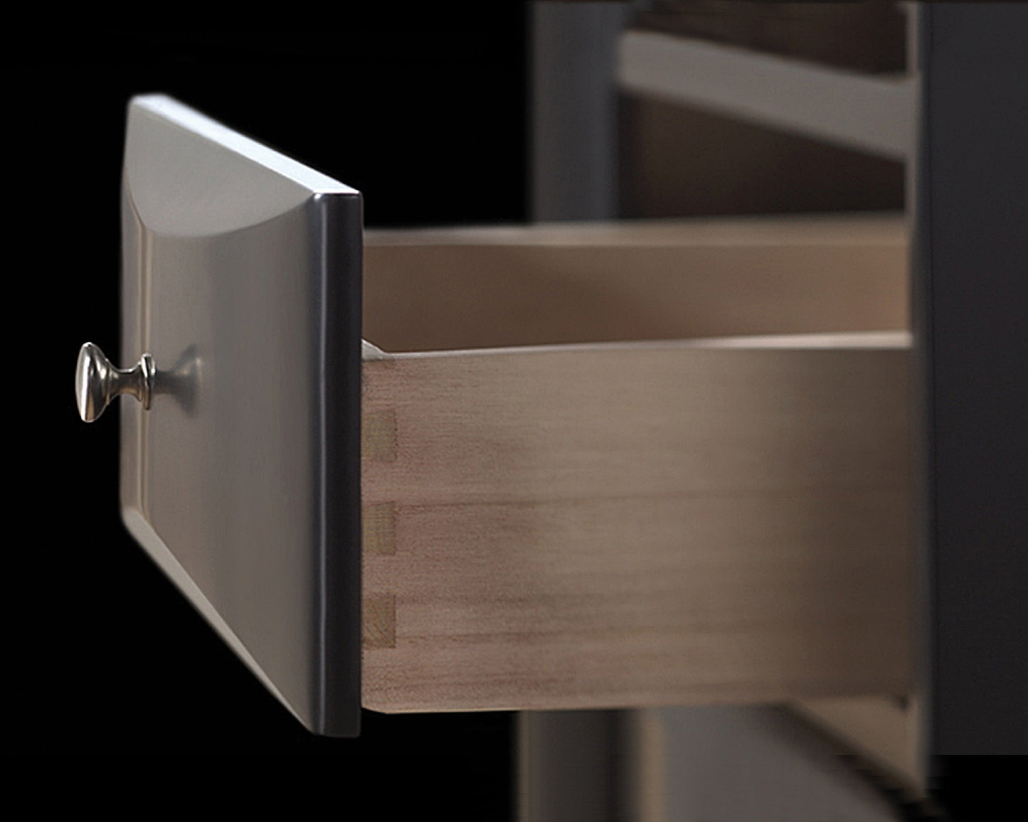 1Pc Contemporary 8 Drawer Dresser Black Finish Solid Wood Wooden Bedroom Furniture