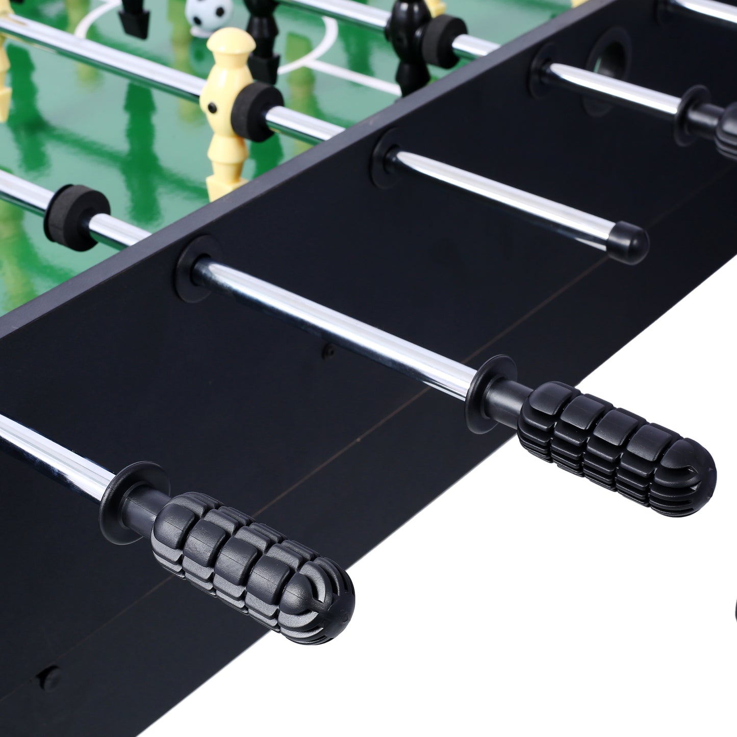 5-in-1 Multi-Game Table - Billiards, Push Hockey, Foosball, Ping Pong, and Basketball black/blue