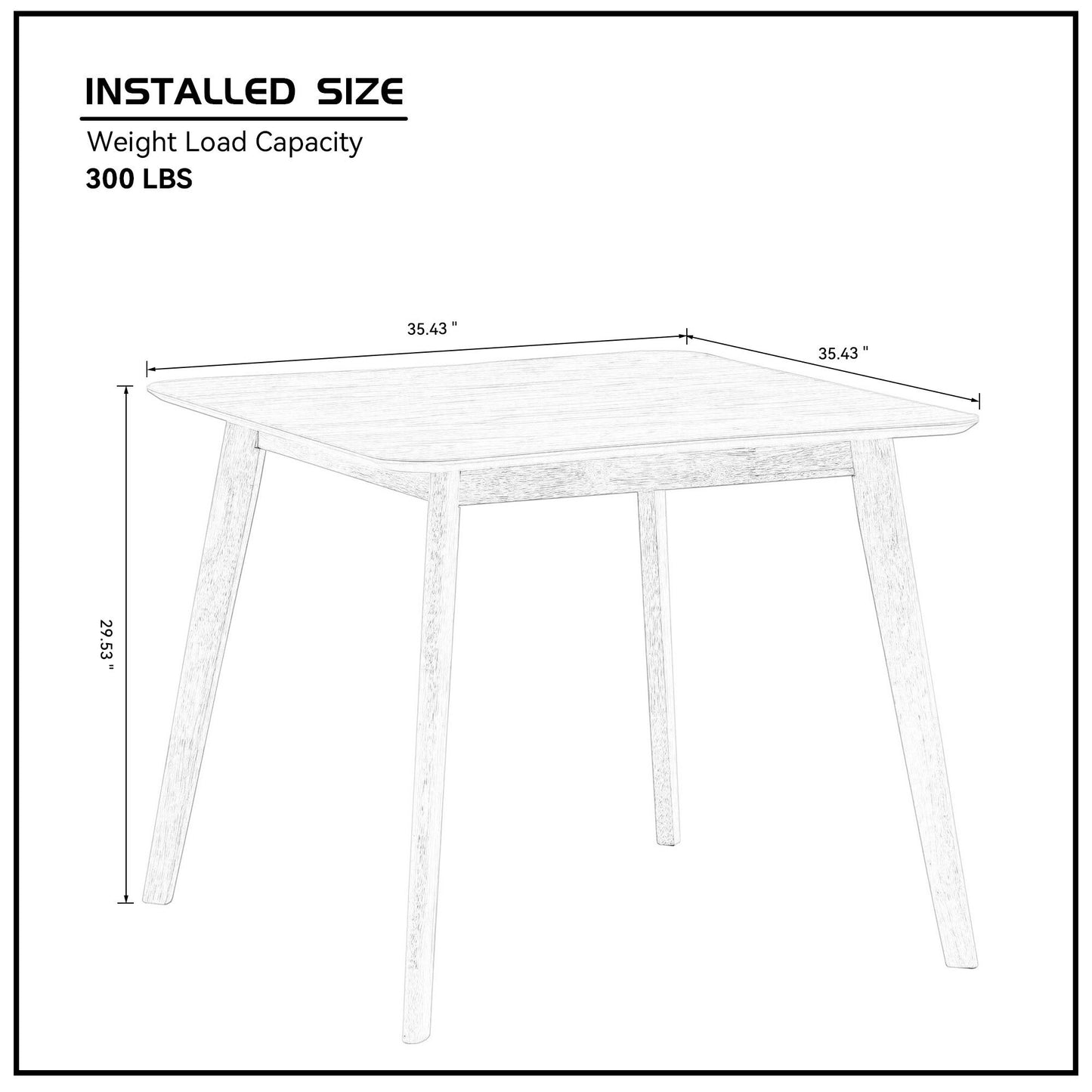 35.43 Inch Saving Place Table,Wooden Dining Table for 4 Persons,Modern Design Square Kitchen Table for Living Room,Apartment,Restaurant,Oak