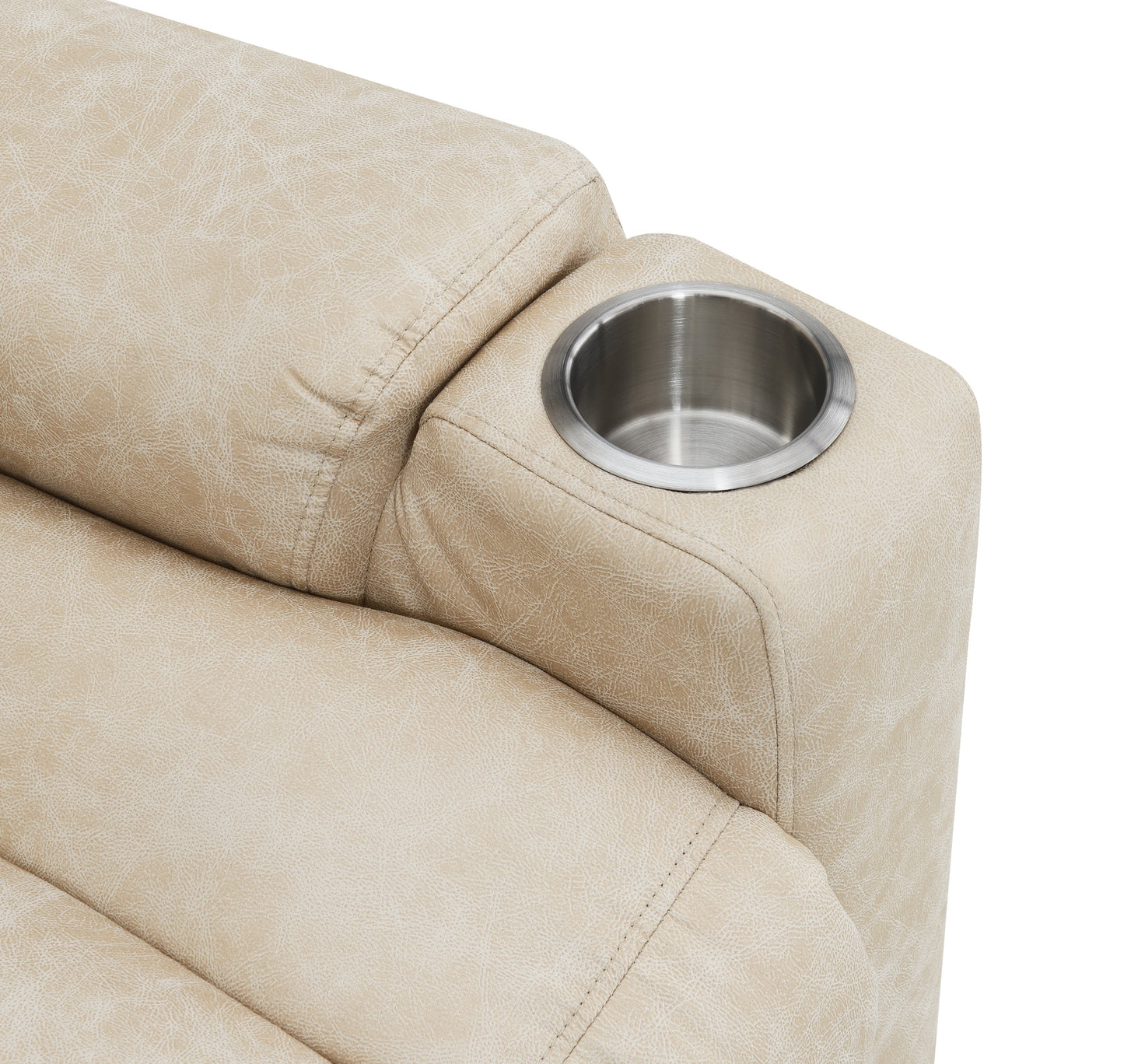 Light Grey Power Lift Recliner with Heating and Massage