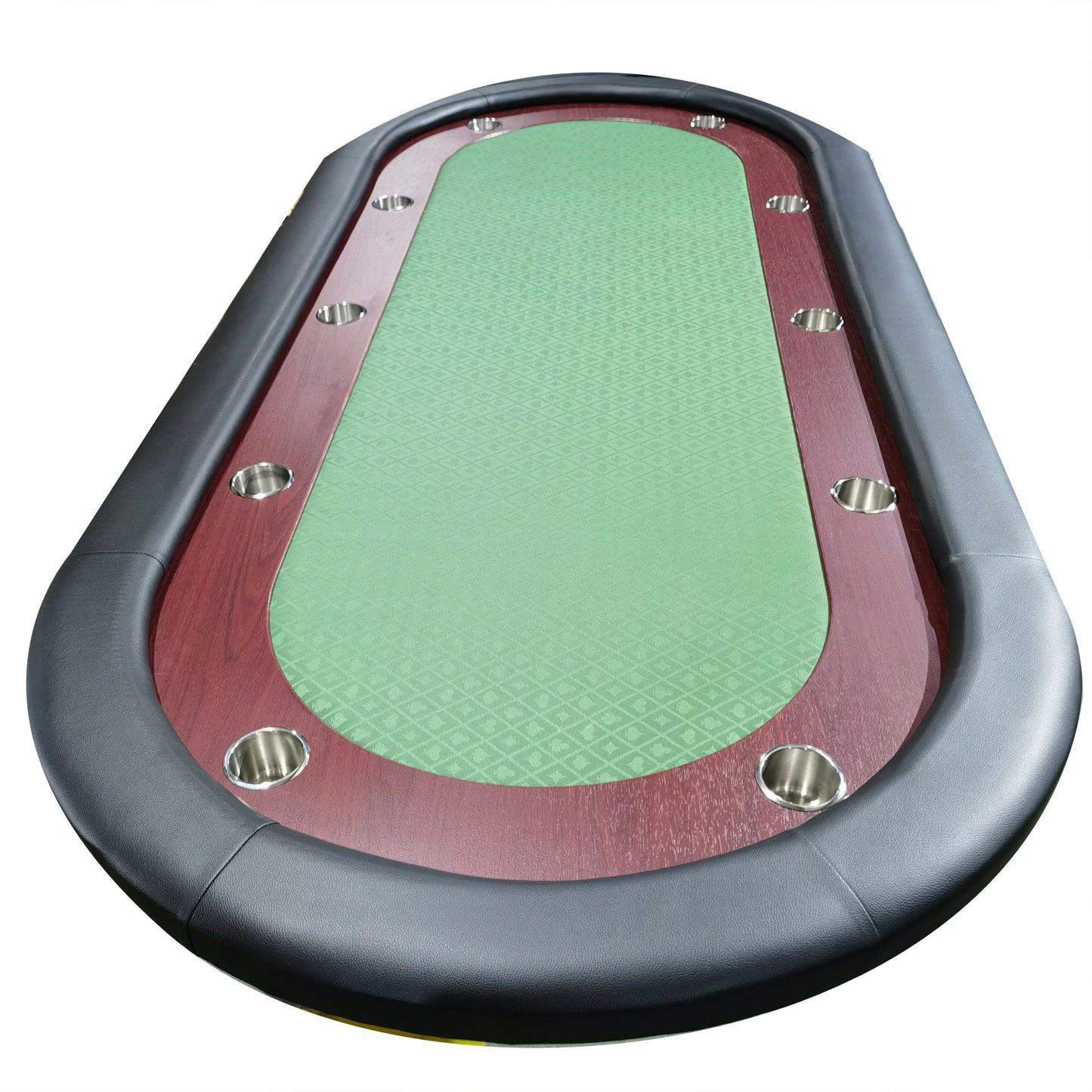 96" Light Series Folding Wooden Racetrack Green Felt Foldable Poker Table