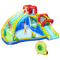 Outsunny 5-in-1 Inflatable Water Slide Kids Bounce House Water Park Jumping Castle Includes Trampoline Slide Water Pool Cannon Climbing Wall with Carry Bag, Repair Patches, 450W Air Blower