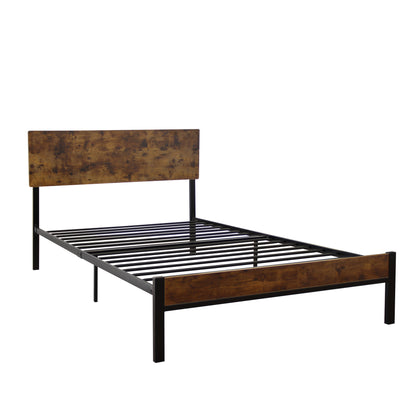 Twin Size metal bed Sturdy System Metal Bed Frame,Modern style and comfort to any bedroom,black