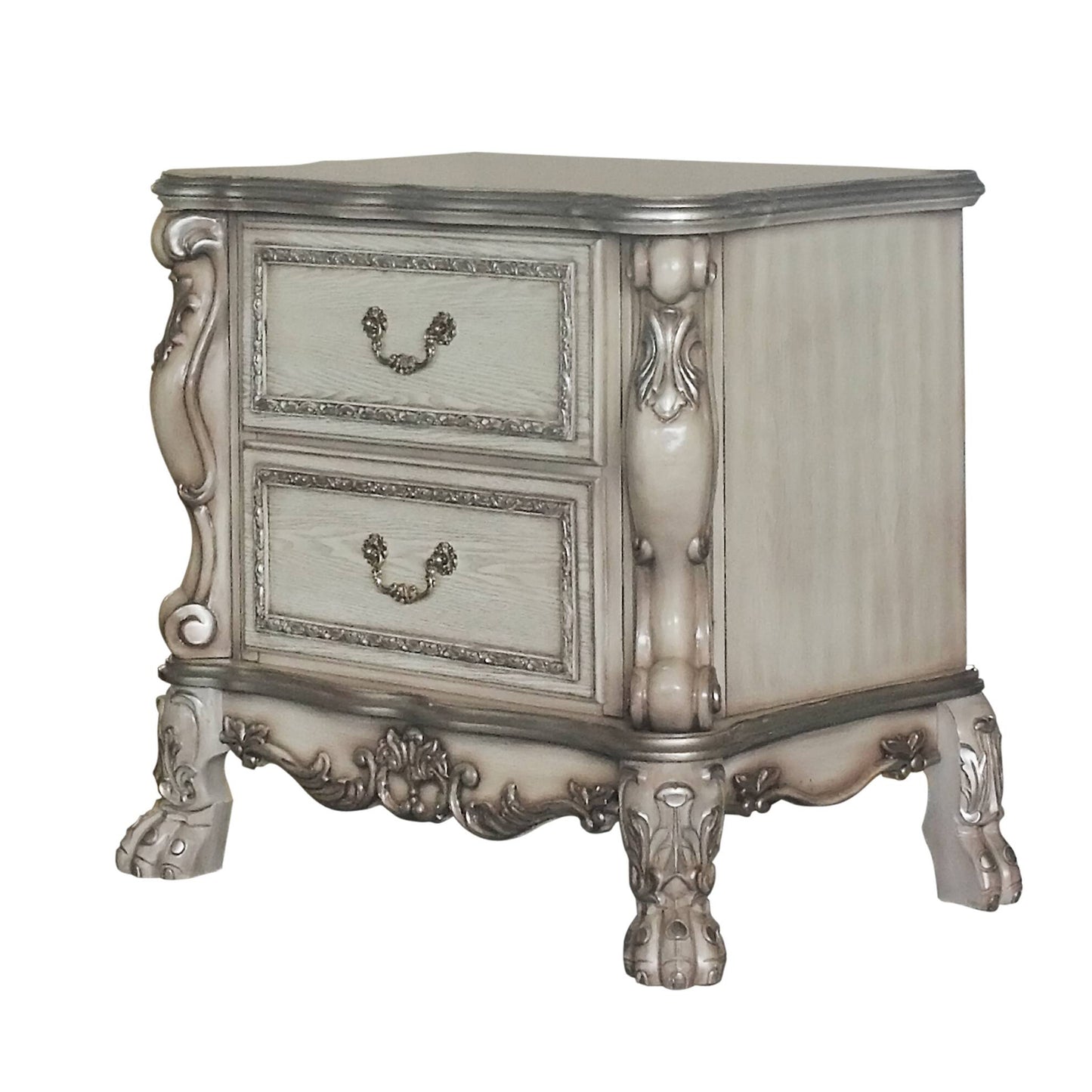 Vintage Bone White 2-Drawer Nightstand