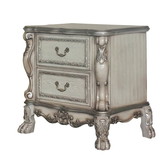 Vintage Bone White 2-Drawer Nightstand