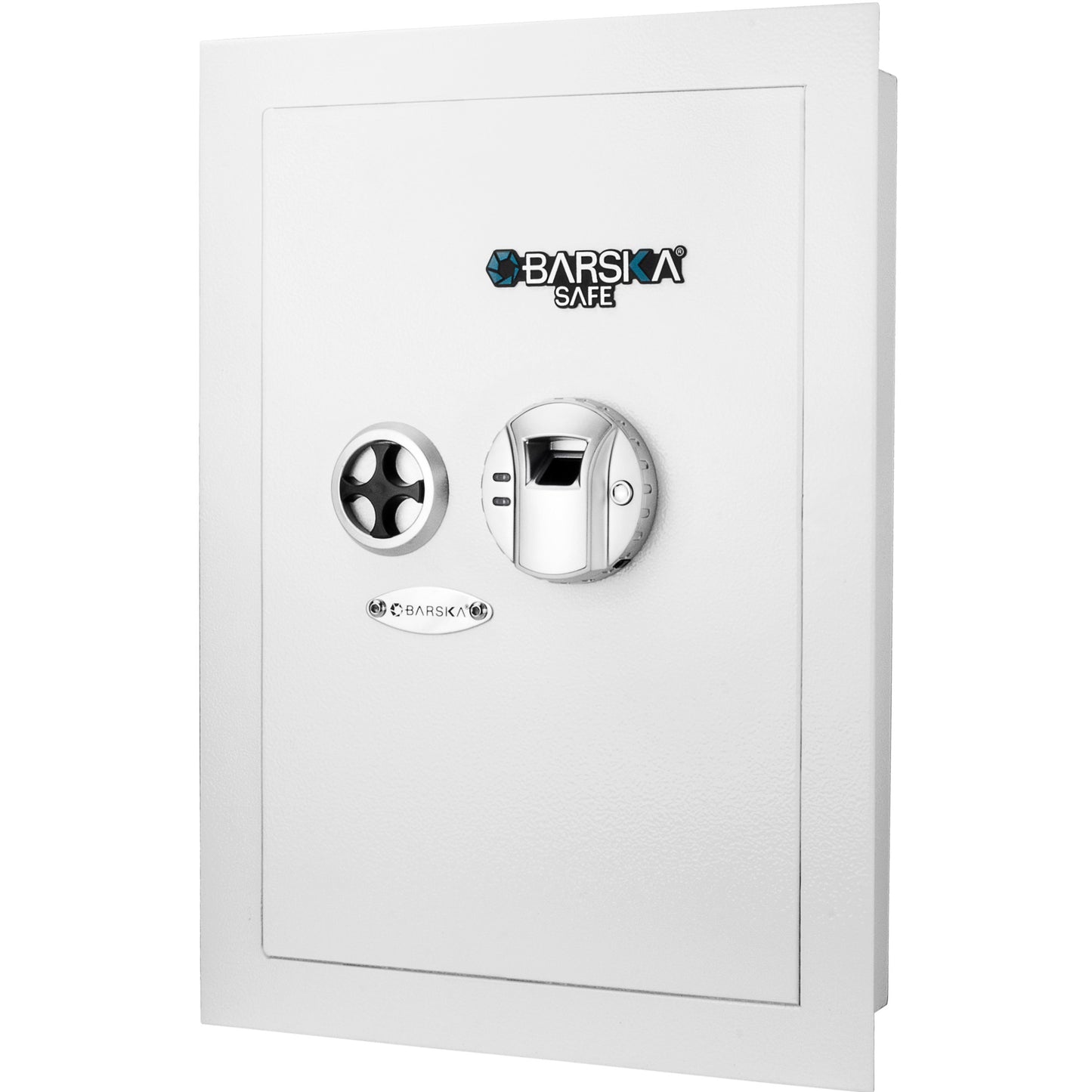 White Biometric Wall Safe