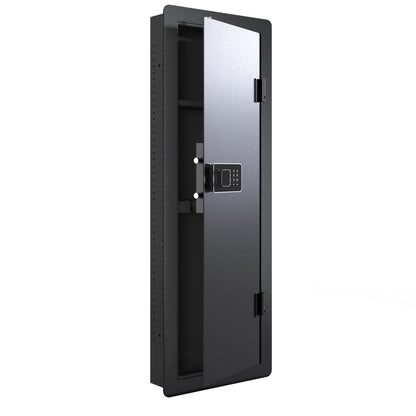 Wall Gun Safe, Gun Safes for Home, Gun Safes & Cabinets, Wall Safes Between The Studs, Quick-Access Rifle Safe with Removable Shelf and Digital Keypad(Black)