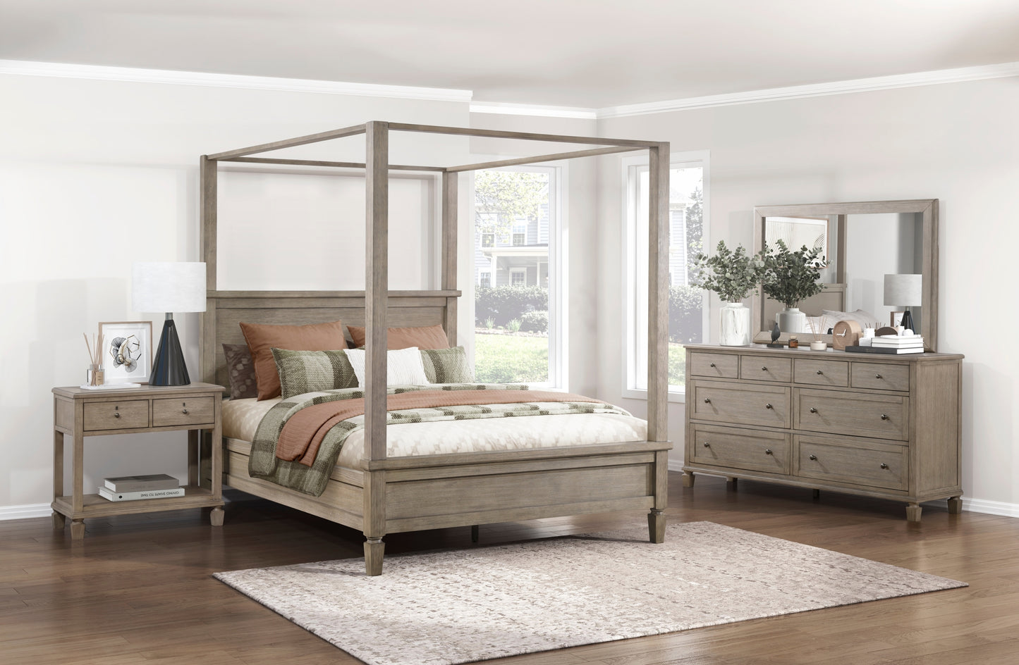 Gray Oak Finish Classic Transitional Bedroom Furniture 1pc Dresser of 8 Drawers Wooden Furniture
