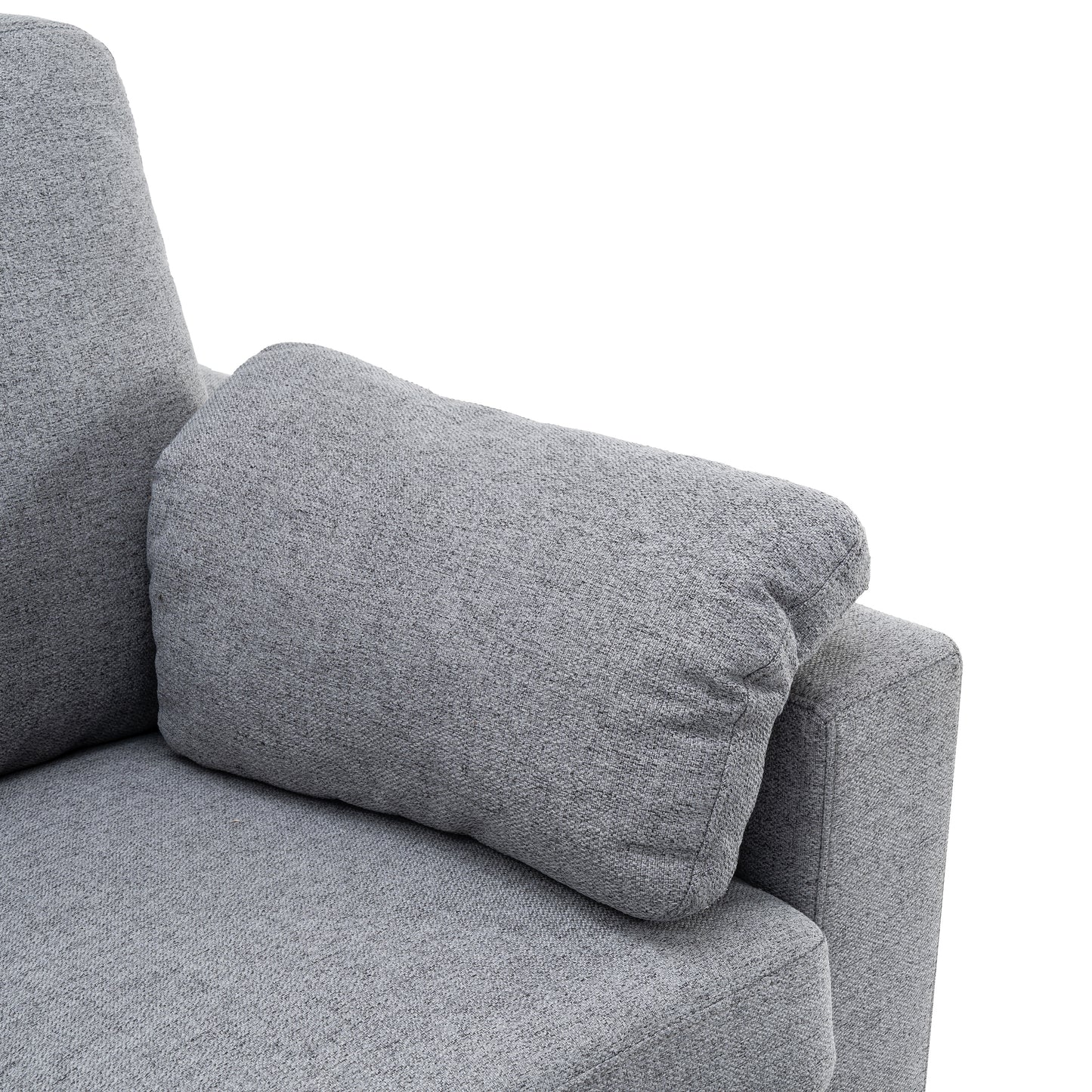 89" Power Recliner Sectional Sofa Home Theater Reclining Sofa with Two USB Ports, Two Storage Drawers for Living Room, Gray