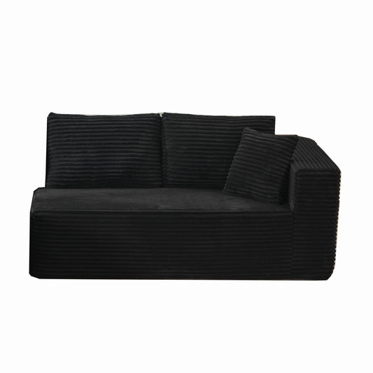 Modular Sectional Couches for Living Room: Right Long Seat (Black) ,SF502CBK